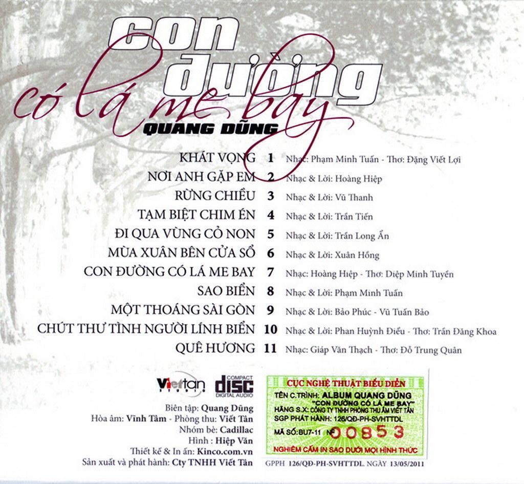 [MDCD] Bộ 3 Đĩa Nhạc CD QUANG DŨNG chọn lọc
