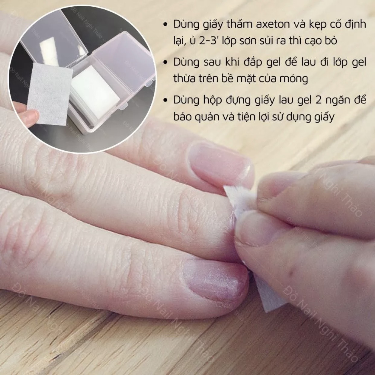 [Ảnh thật] Giấy Lâu Gel Nail, Giấy Chùi Gel (Loại 1)