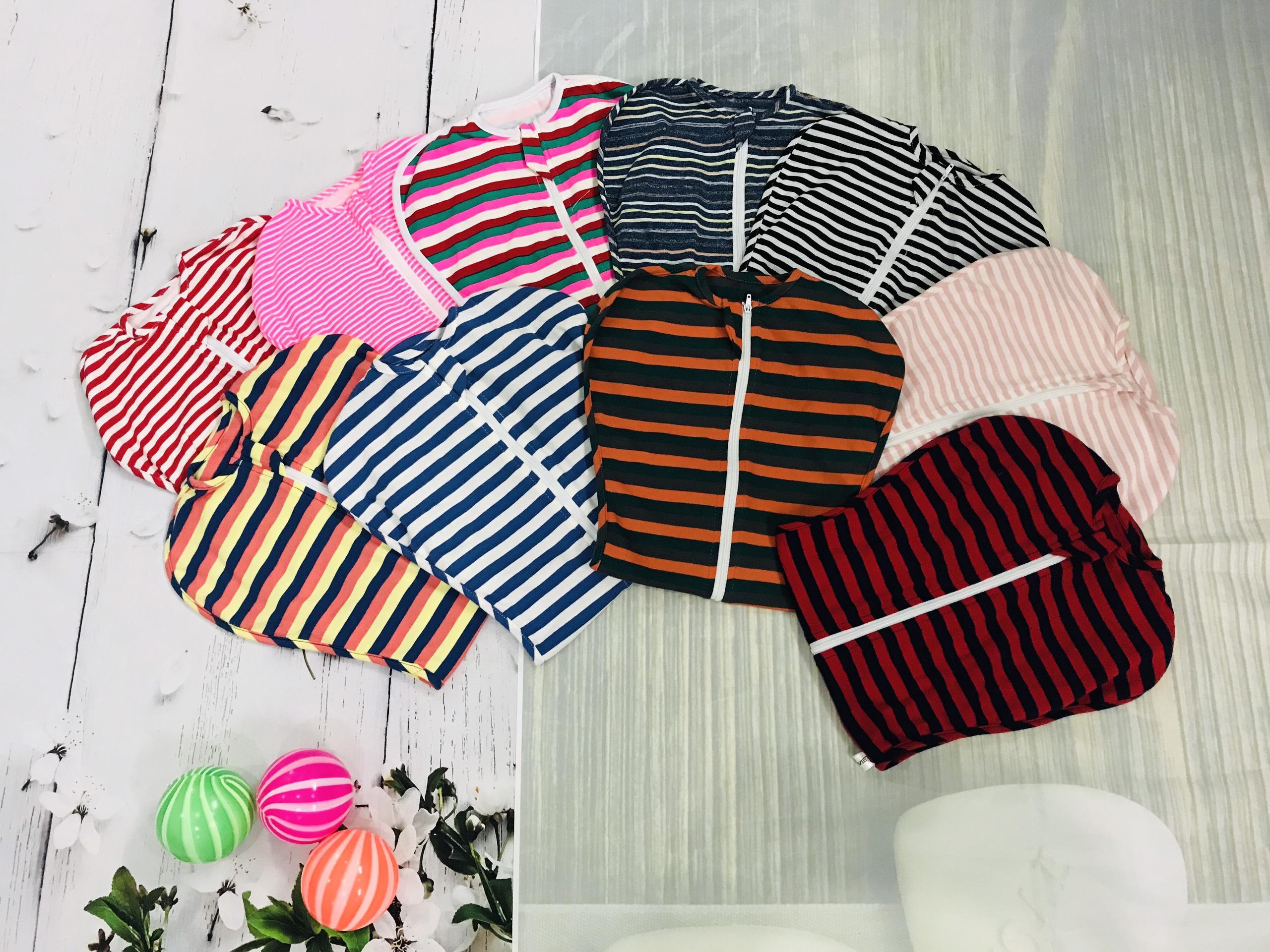 Nhộng chũn cotton cao cấp,khóa kéo 2 chiều cho bé