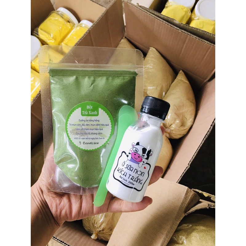 combo trà xanh + sữa non - qoe đắp