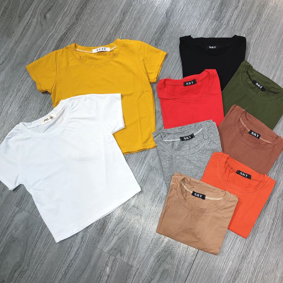 ÁO thun CỔ TRÒN CRTOP TAY ngăn