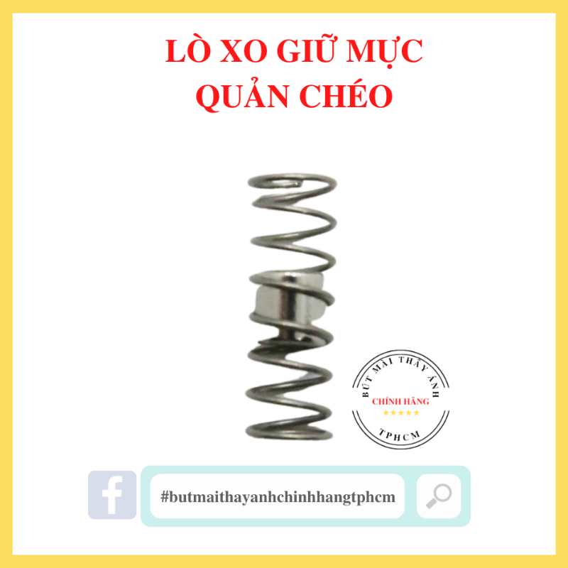 Lò xo giữ mực cho quản chéo giúp giữ mực lâu hơn khi viết