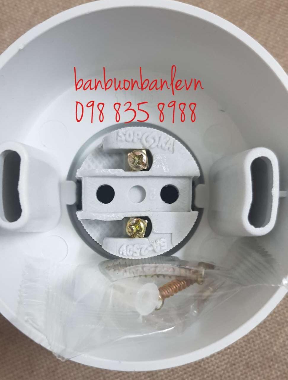 Đui đèn sứ xoáy thẳng E27  Sopoka - DT6