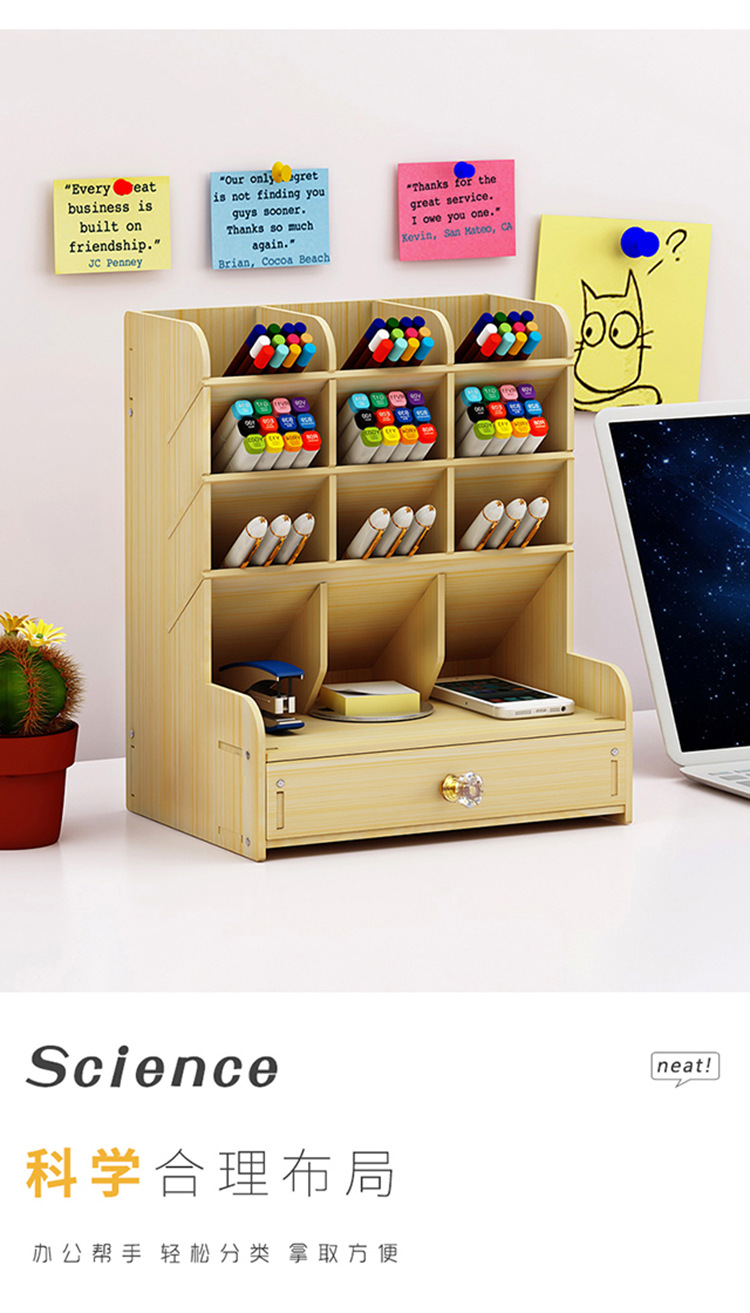 [HCM]Kệ đựng mỹ phẩm gỗ nhiều ngăn