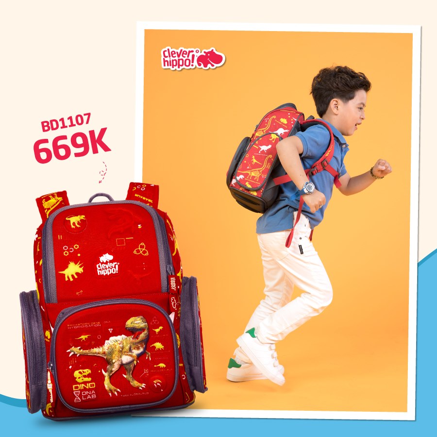 [HCM]BA LÔ CHO BÉ KHỦNG LONG CHÚA TỂ ĐỎ - BD1107