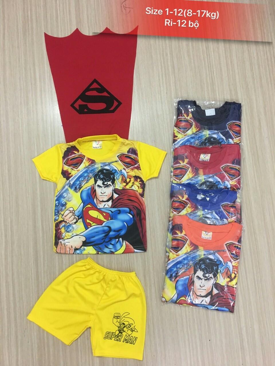 Combo 3 bộ siêu nhân bé trai có cánh 15-30kg