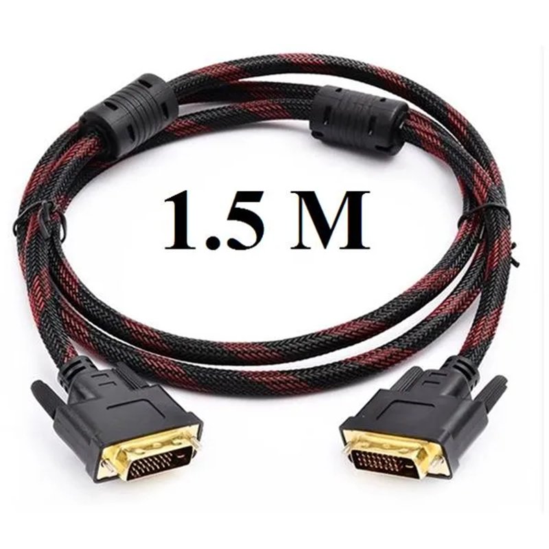 Dây cáp bọc lưới 2 đầu DVI (24+1) dài 1,5m chất lượng cao