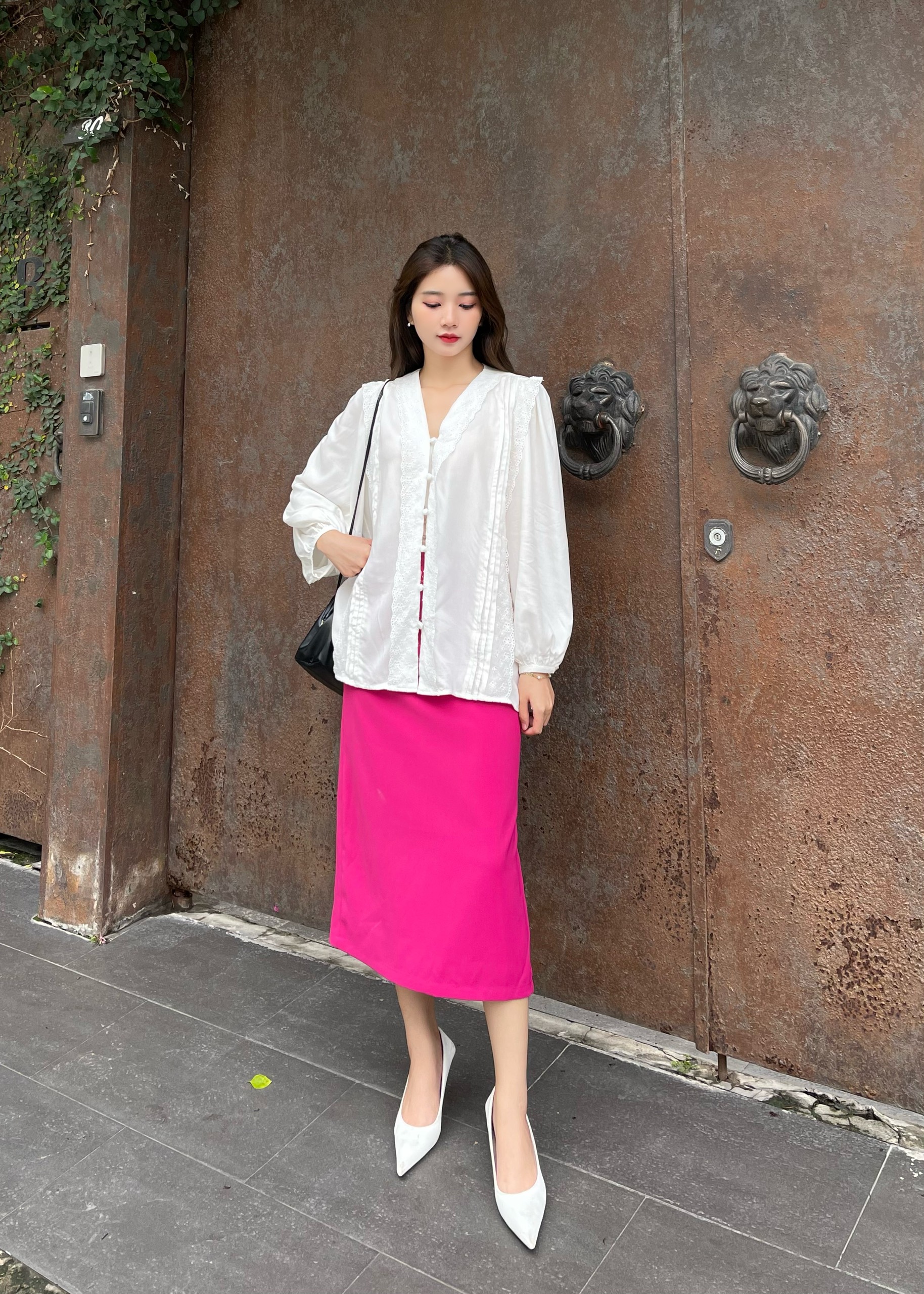 MIỀU_ÁO SƠ MI KIỂU BÈO NỮ TÍNH MOSA