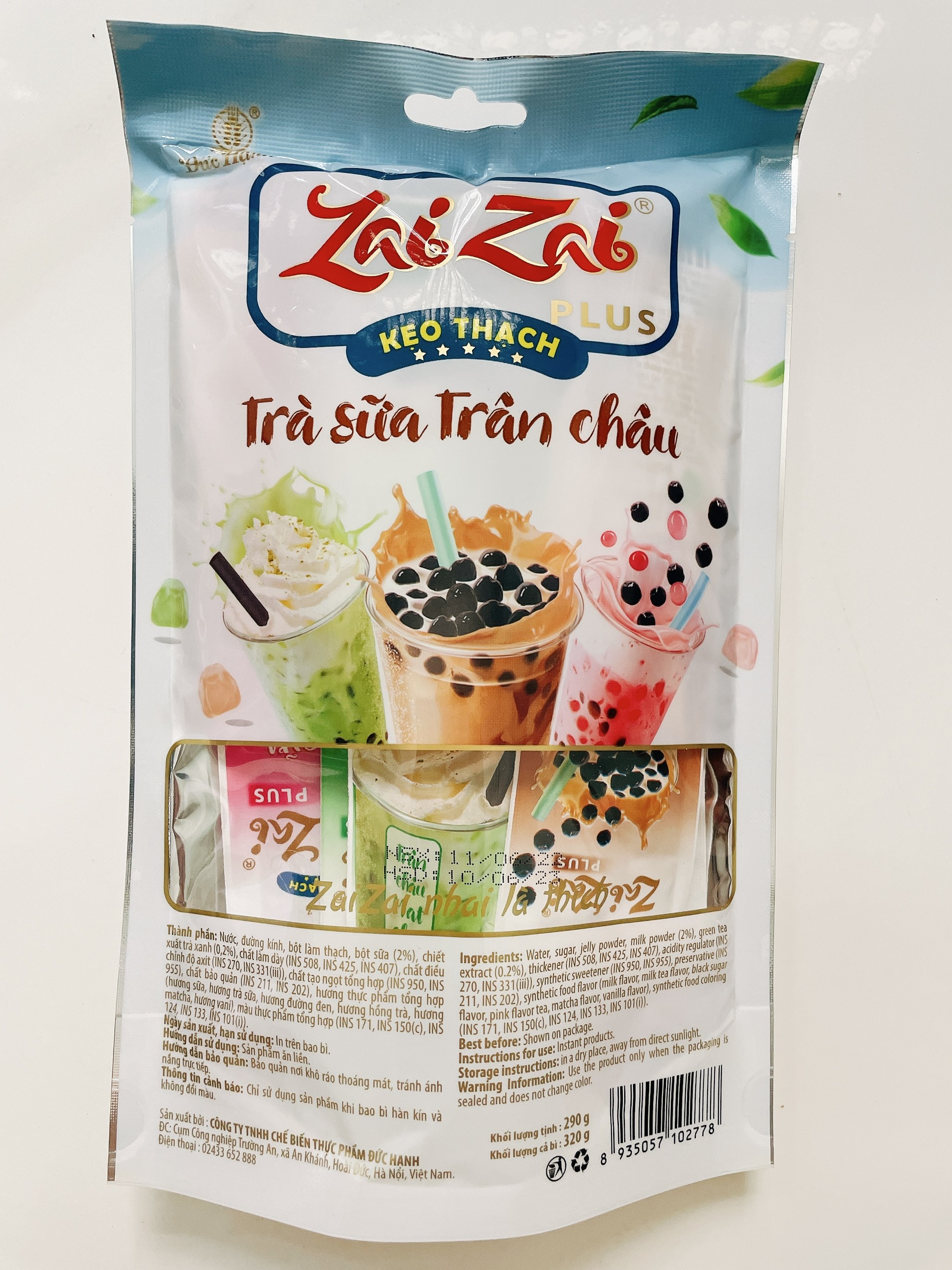 Kẹo Thạch ZAI ZAI Trà Sữa Trân Châu túi 320gr