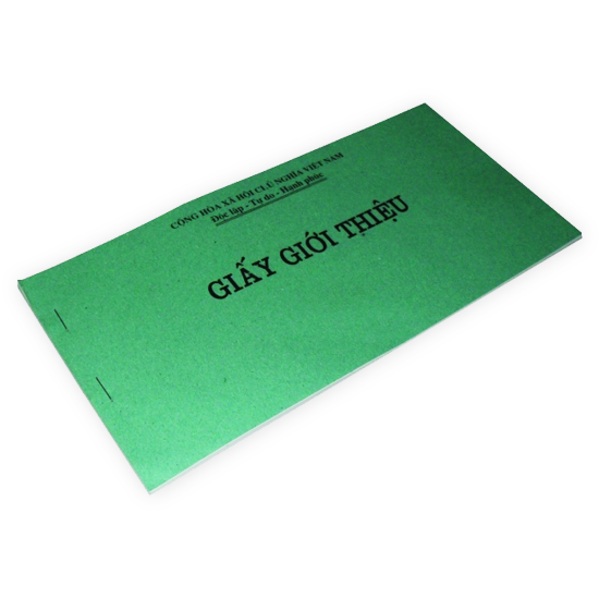 Quyển Giấy giới thiệu (1 liên)