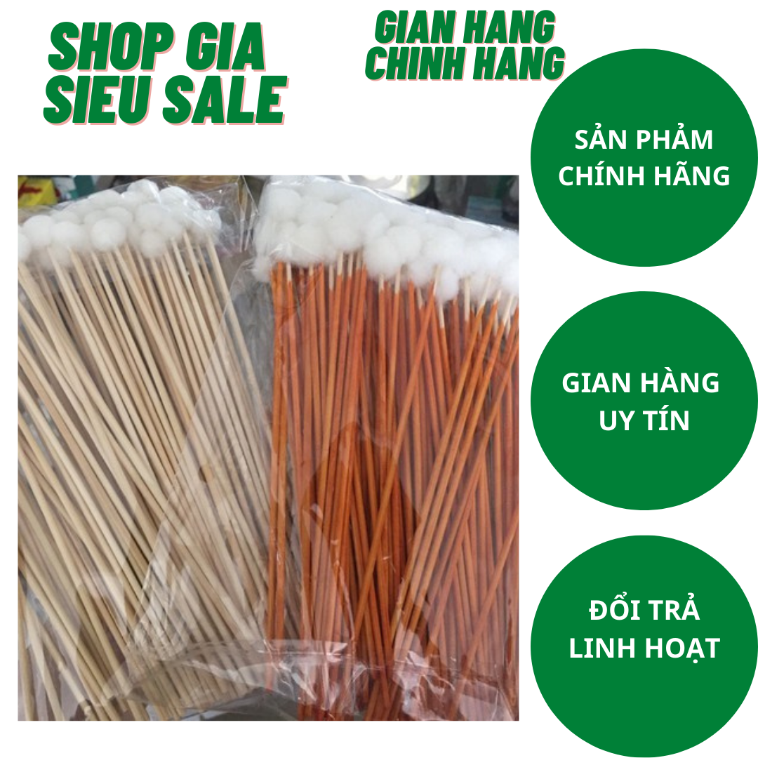 Bịch 100 bông se tai cao cấp màu ngẫu nhiên hàng lông thật