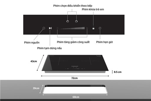 BẾP ĐÔI ĐIỆN TỪ SUNHOUSE SHB DI02