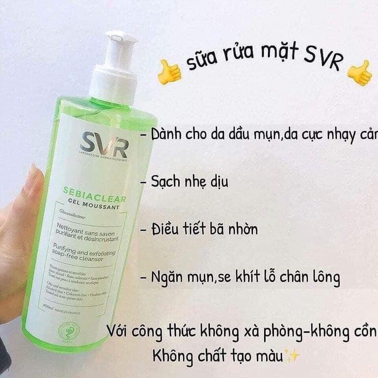 Sữa rửa mặt SVR Sebiclear Gel Moussant 400ml