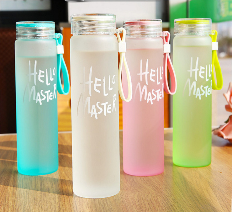 Hello Master water bottle 500ml glass water bottle