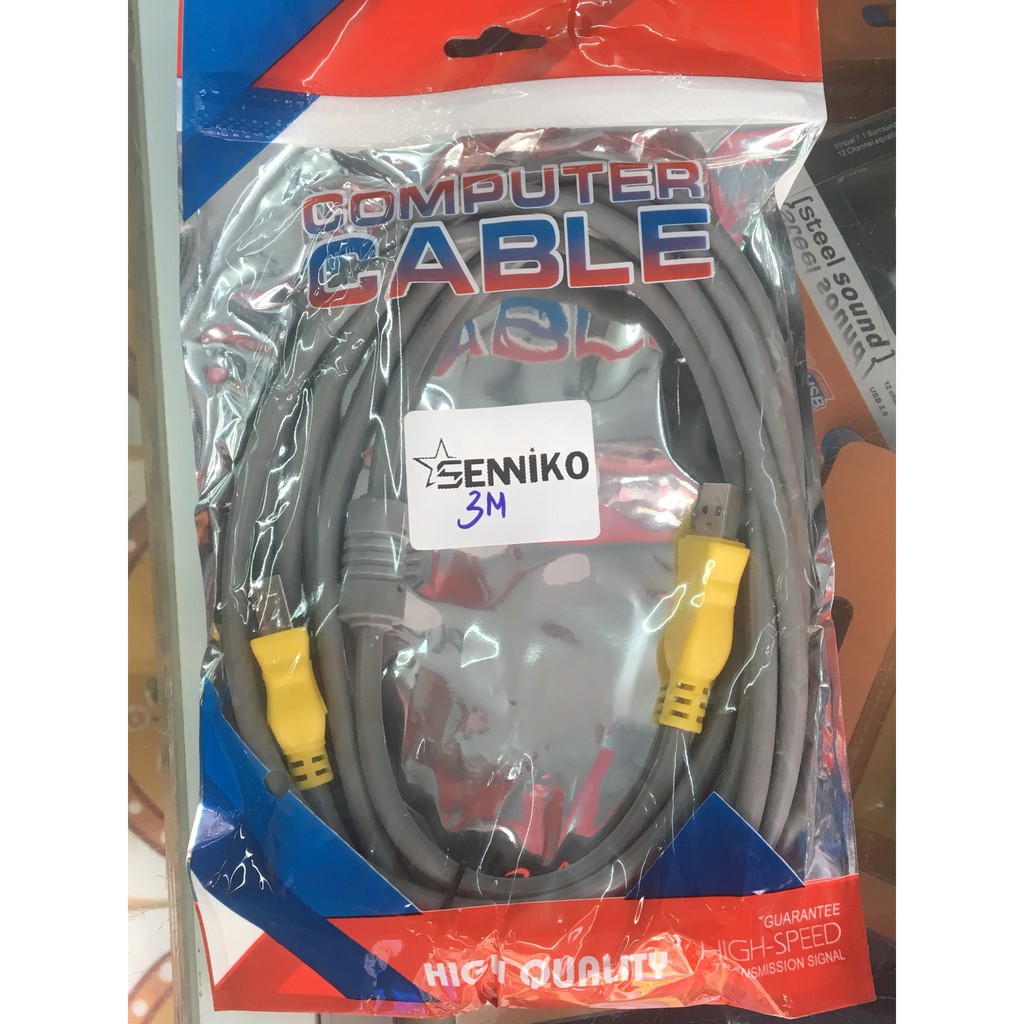 Cáp Usb Máy In Dài 3M Senniko Có Cục Chống Nhiễu