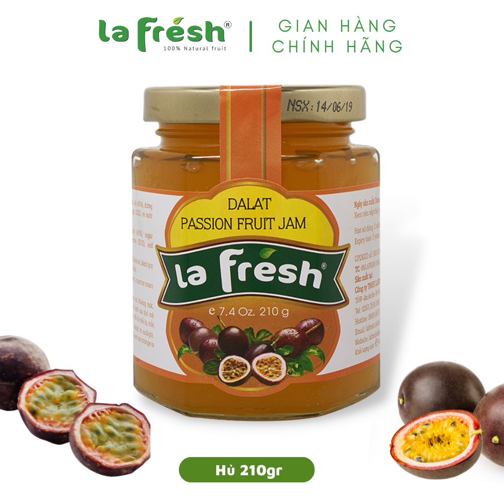 [HCM]Mứt Chanh Dây LaFresh Đà Lạt 210g