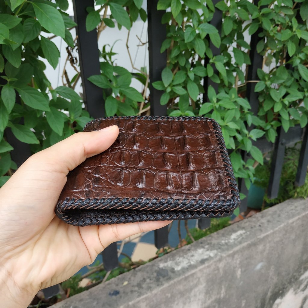 [FREE SHIP] Ví Da Cá Sấu [GAI LƯNG CÁ SẤU ĐAN VIỀN RẤT ĐẸP] VS1V08N