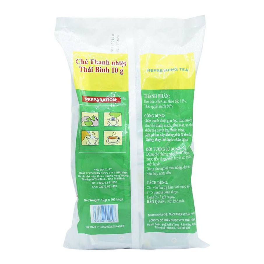 Trà Thanh Nhiệt Thái Bình Chè Thảo Mộc Monweekly