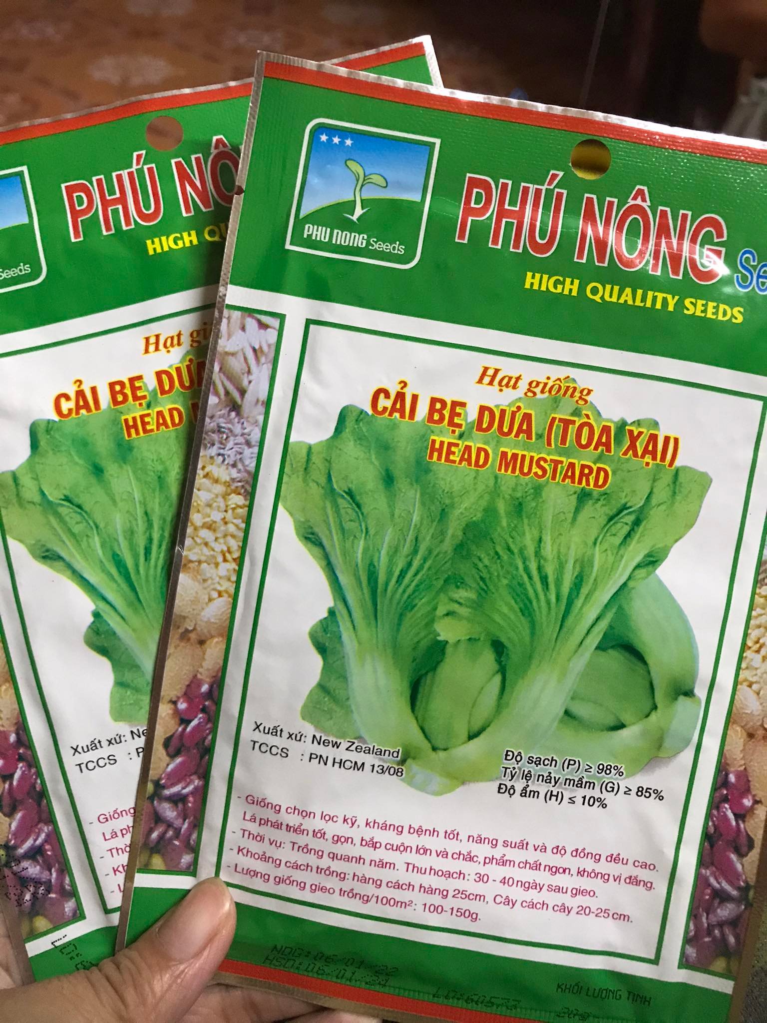 Hạt Giống Cải Bẹ Dưa Phú Nông Gói 20gr