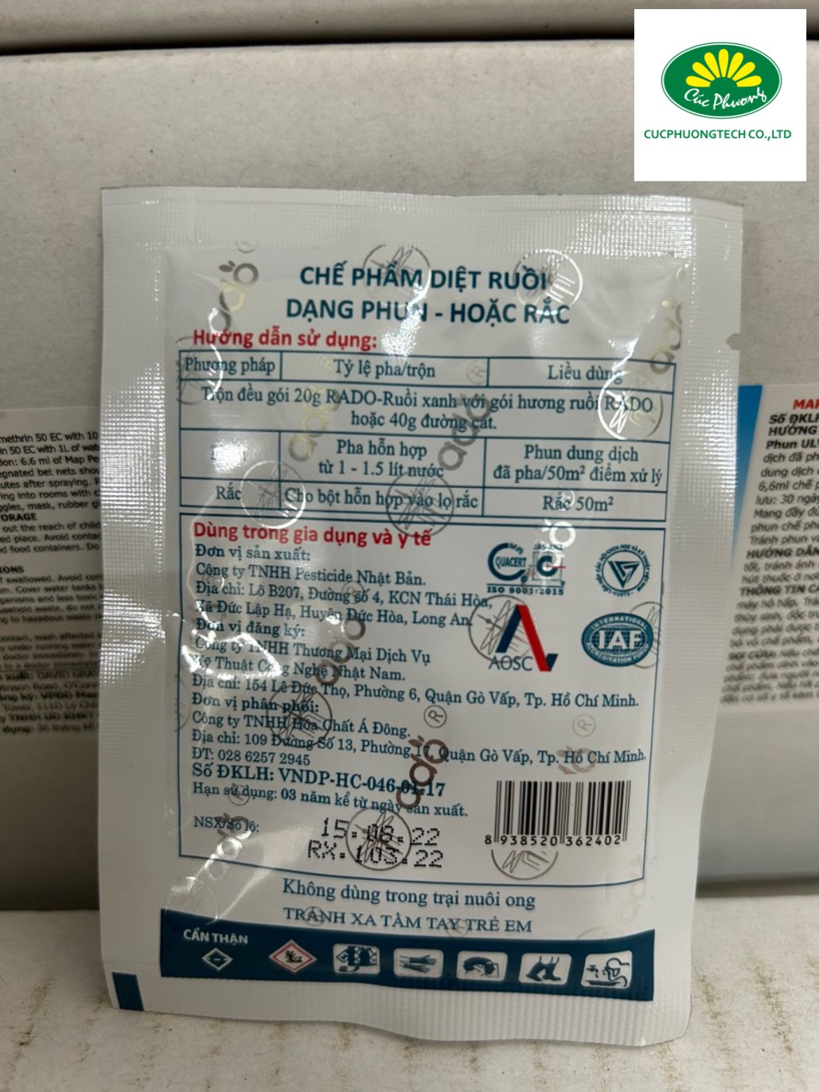 Diệt ruồi siêu hiệu quả Rado (20gr/gói)