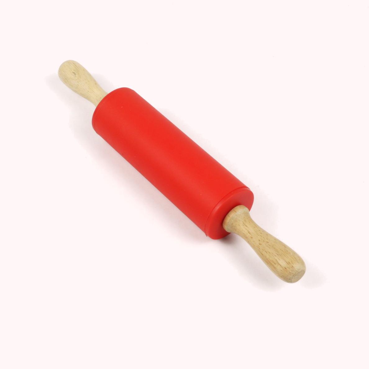 Cây lăn bột silicon cán gỗ