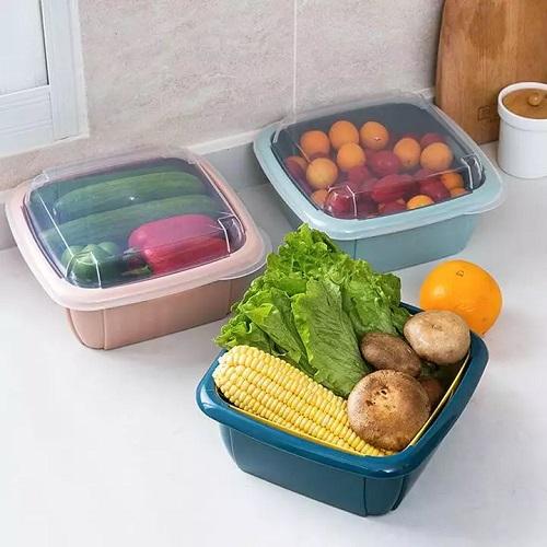 [HCM]Rổ kèm thau có nắp đậy 3IN1