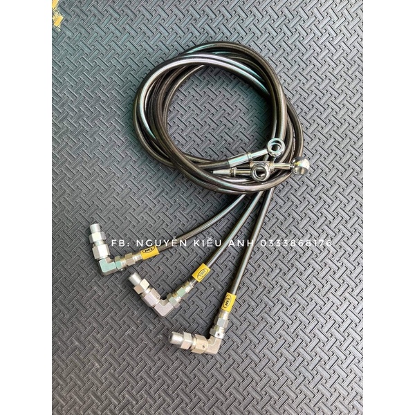 Dây dầu Hel bấm đầu Earl 90 độ gắn heo Nisin trực tiếp