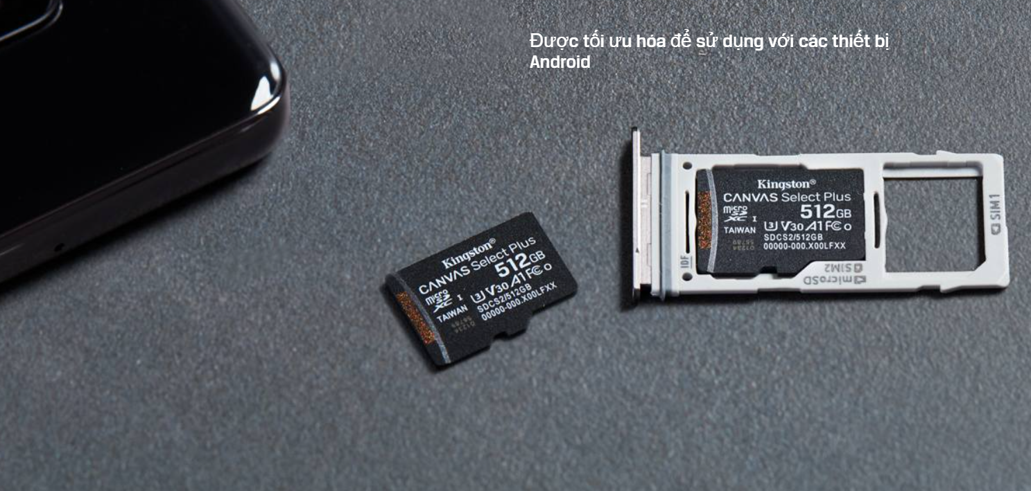 Thẻ nhớ MicroSD KINGSTON Canvas Select Plus 64GB, Tốc độ UHS-I Class 10 lên đến 100 MB/s - Hãng Phân Phối Chính Thức