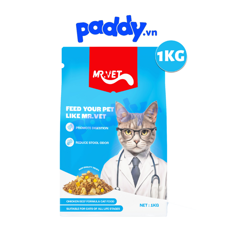 Hạt cho mèo mr vet 1kg