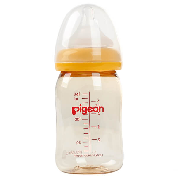 Bình Sữa Pigeon SofTouch PPSU Plus Cổ Rộng, 240ml 160ml