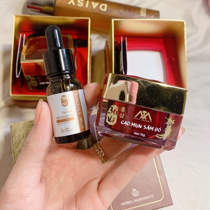 Combo cao mụn sâm đỏ 36 vị và cốt huyết thanh thảo dược Lớn