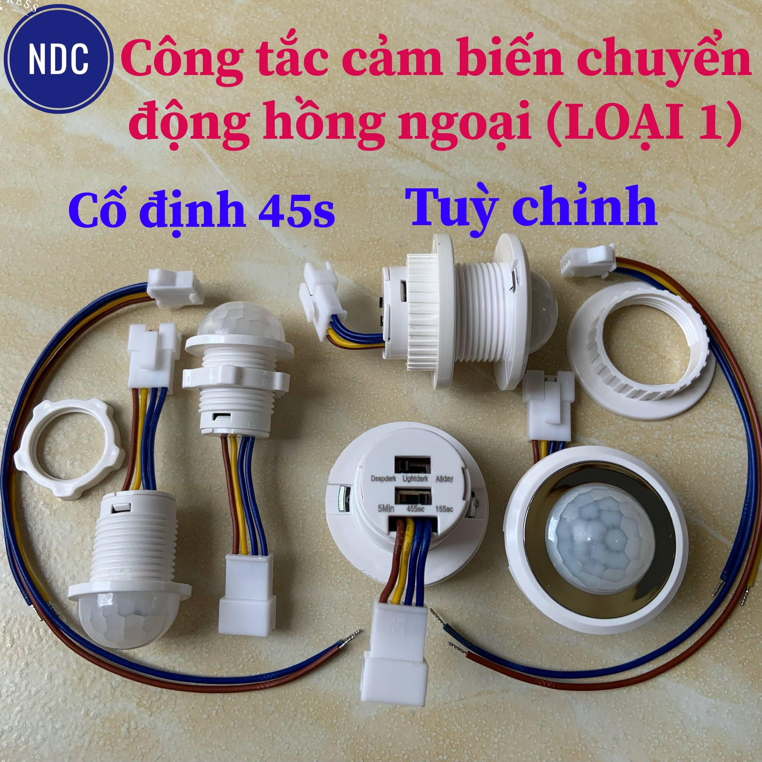[HCM]Công Tắc Cảm Biến Chuyển Động Hồng Ngoại (LOẠI 1) Tuỳ Chỉnh/Cố Định 220V AC