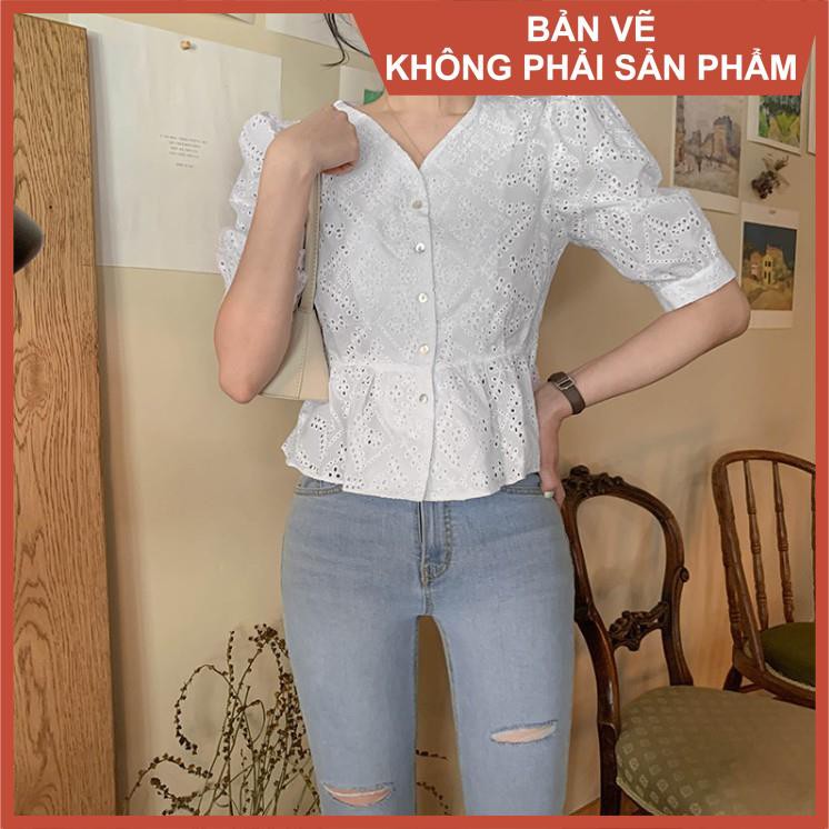 Rập giấy A0 mã 987- rập áo tay phồng (Bản vẽ) (BẢN VẼ)