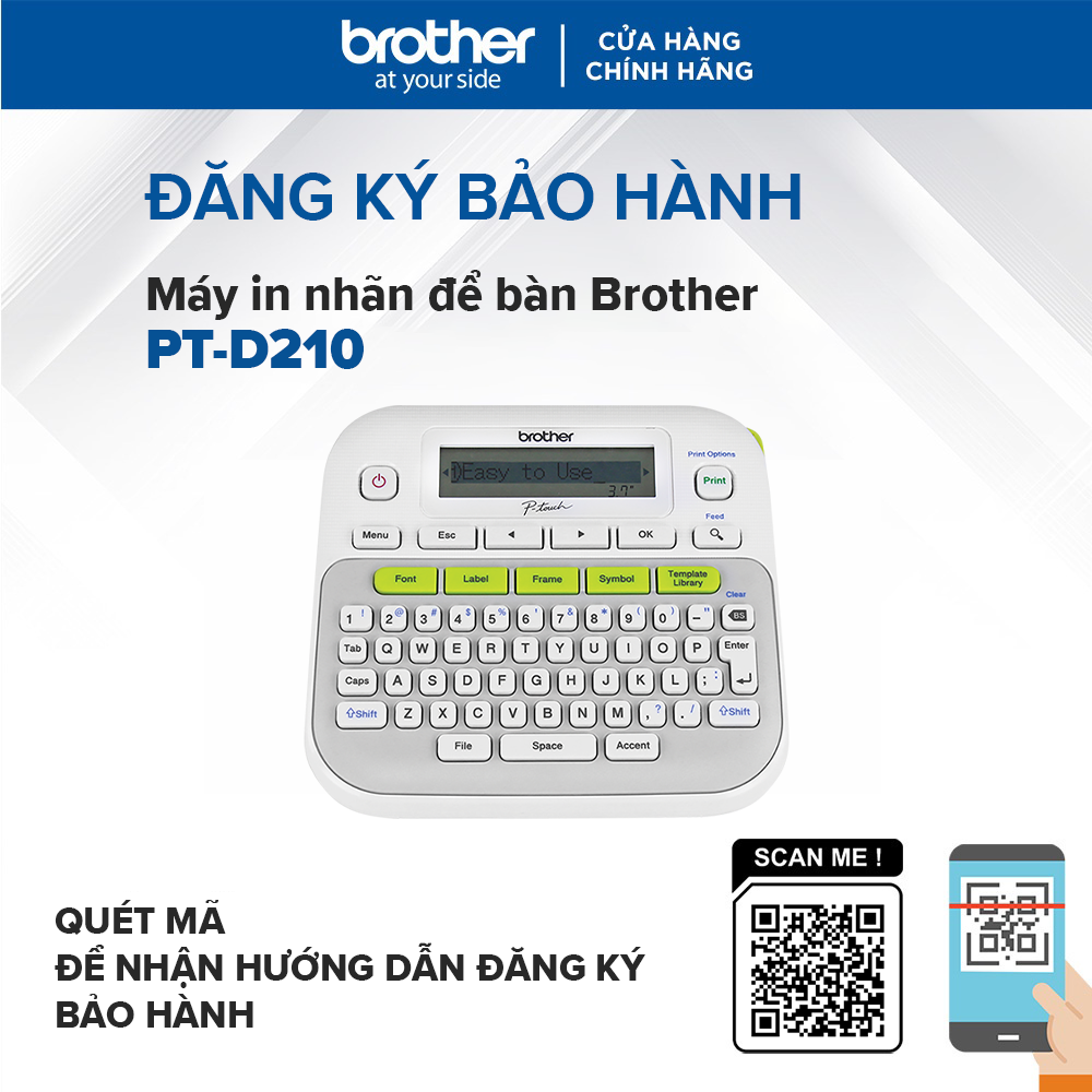 Máy in nhãn để bàn Brother PT-D210