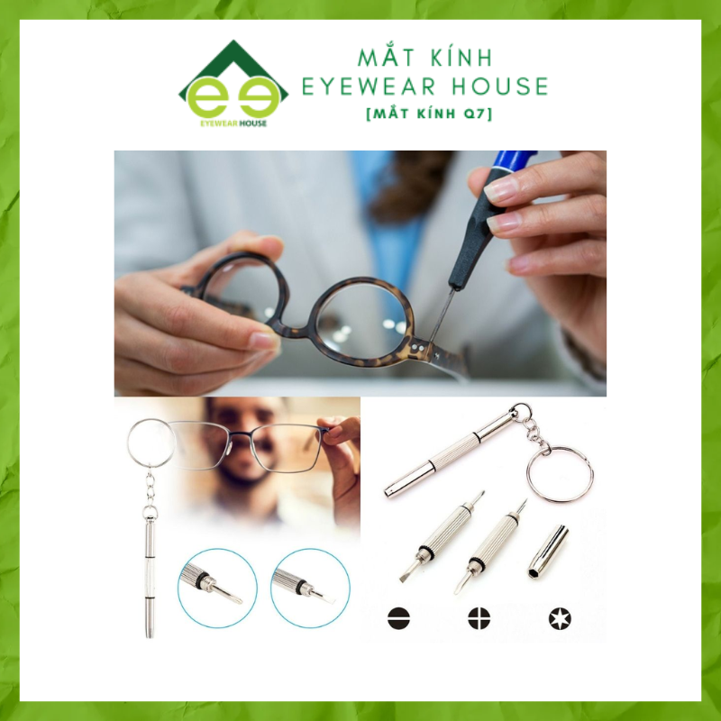 [Kèm ve vít] Móc Vít Chìa Khóa Sửa Gọng Kính