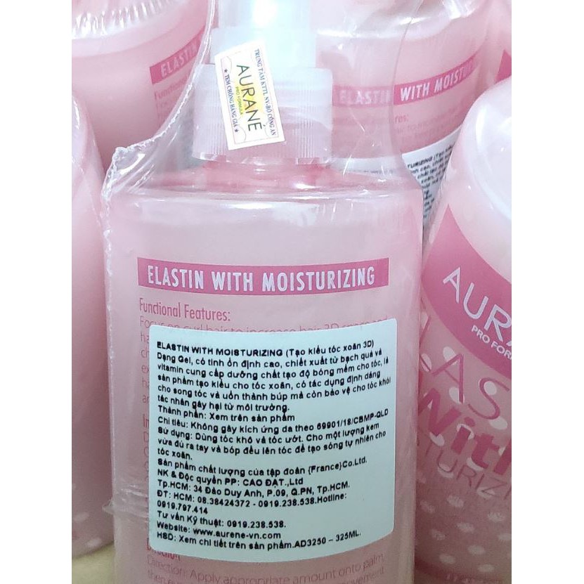 GEL TẠO KIỂU TÓC XOĂN AURANE - Elastin With Moisturizing 325ml