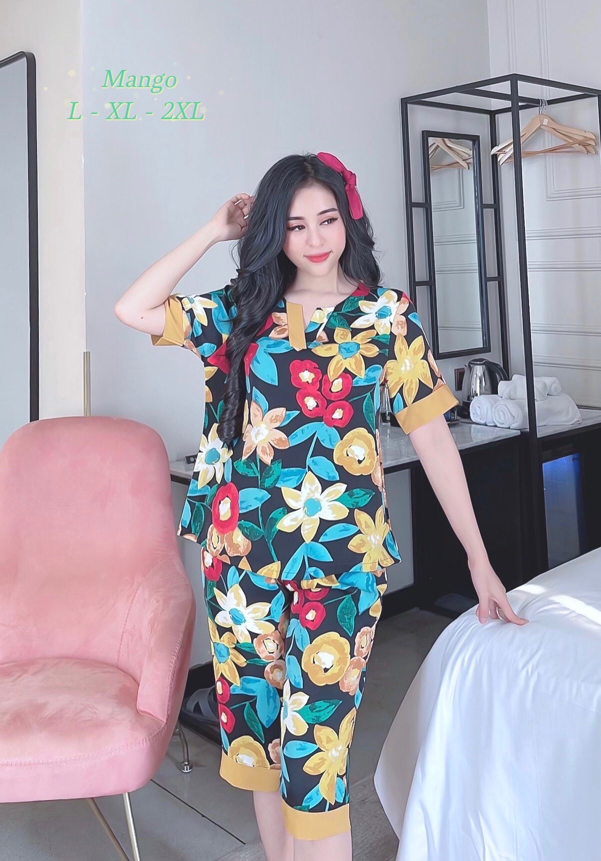 Bộ đồ Pijama Lụa - Đồ ngủ lửng ngố Bigsize 40-75kg Lụa cao cấp mềm mịn mát lịm