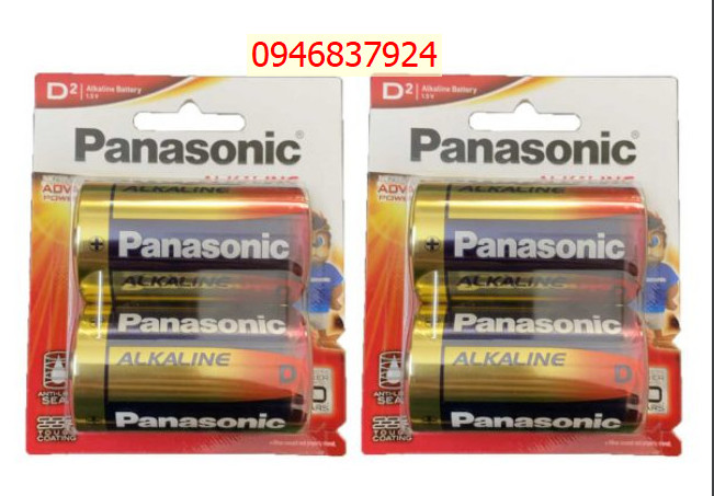 Combo 2 vỉ 4 viên Pin Đại D Panasonic Alkaline LR20T/2B