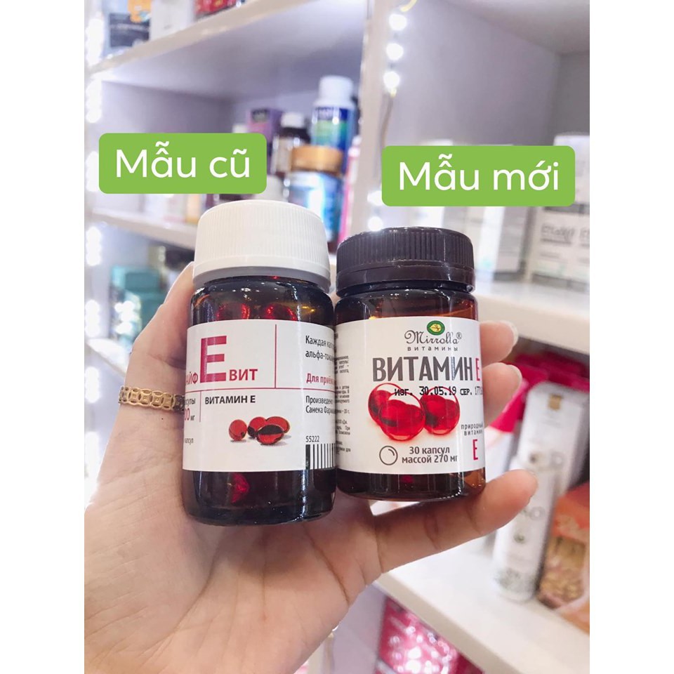[HCM]Vitamin E Đỏ Nga 400mg [ có thể bôi đắp mặt ] trắng da