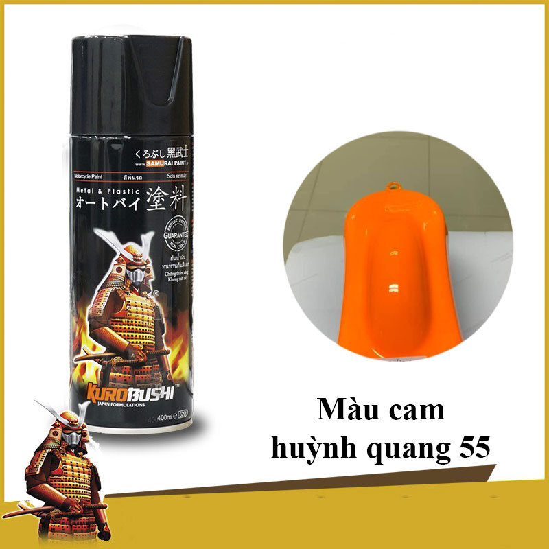 [HCM]Chai Sơn Samurai 55 màu cam huỳnh quang