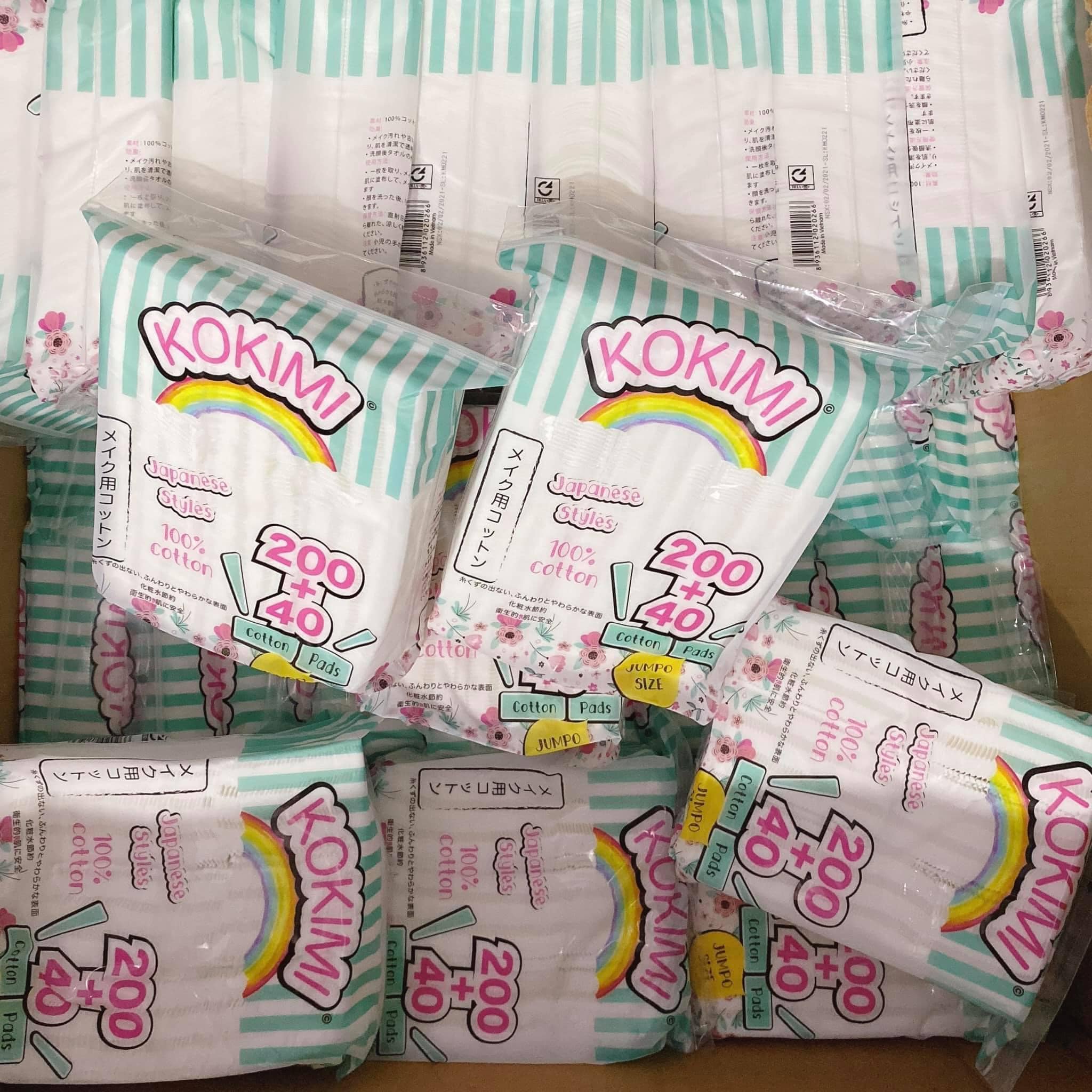Bông Tẩy Trang Mihoo Kokimi Cotton Pads (BÔNG VUÔNG)