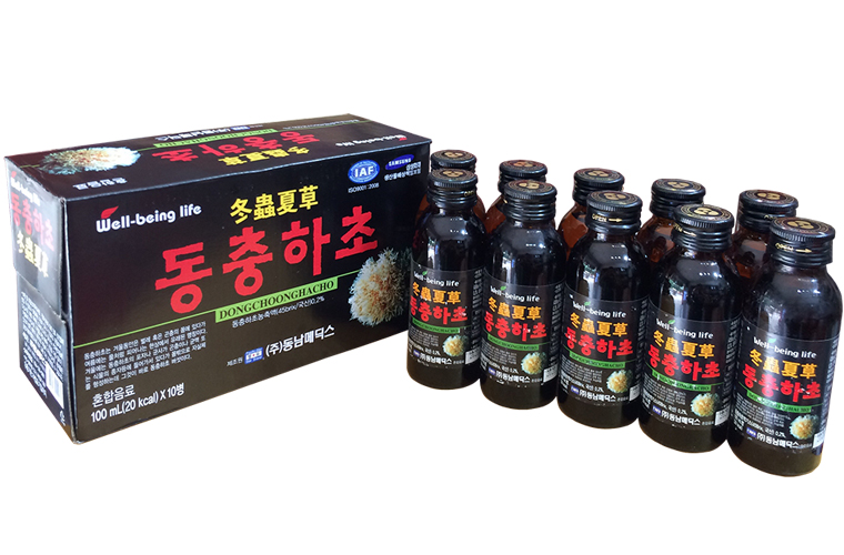 Hộp 10 Chai Nước Đông Trùng Hạ Thảo Hàn Quốc 100ml - Tinh chất Đông Trùng