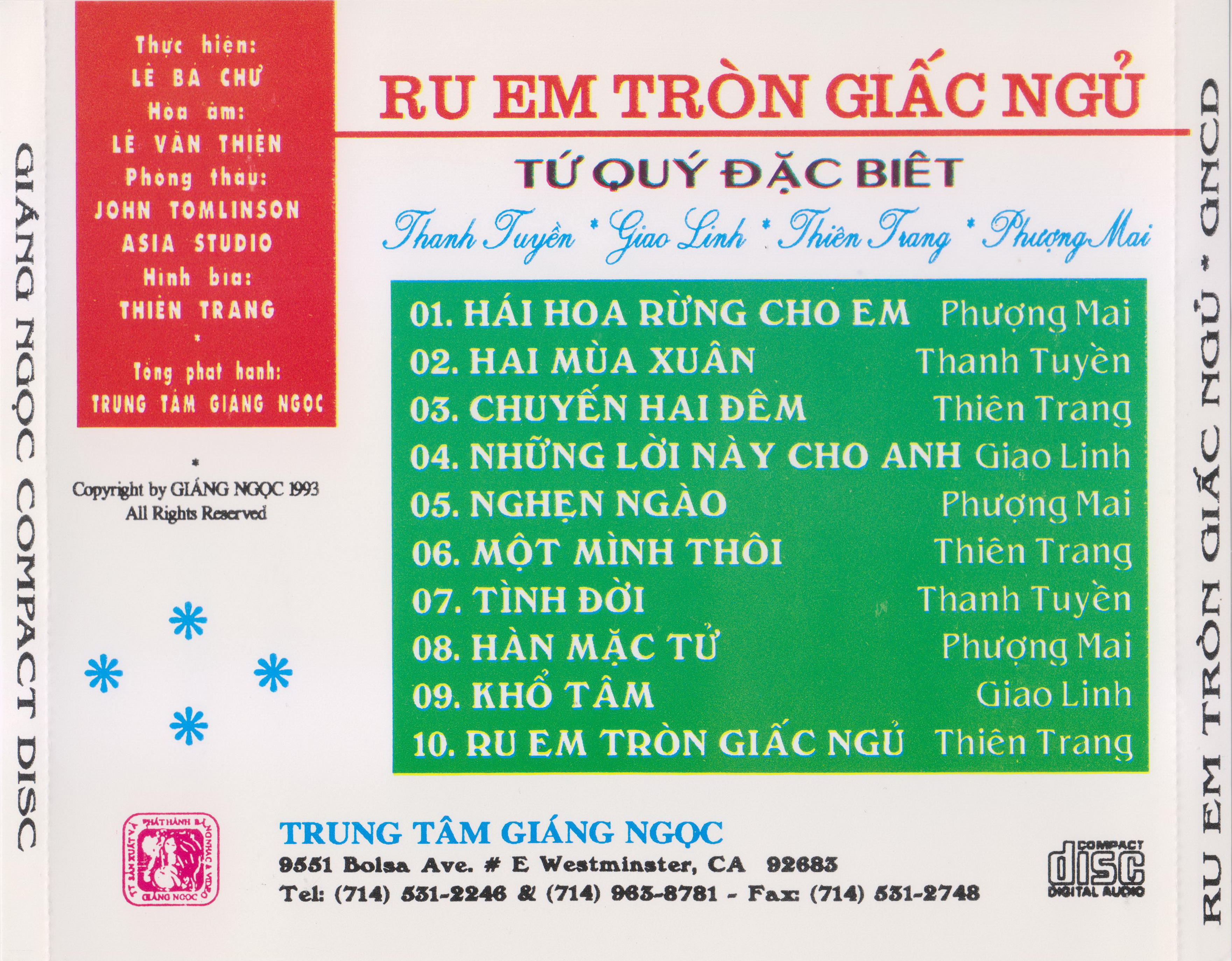 Bộ 5 đĩa Cd giáng ngọc cd 4