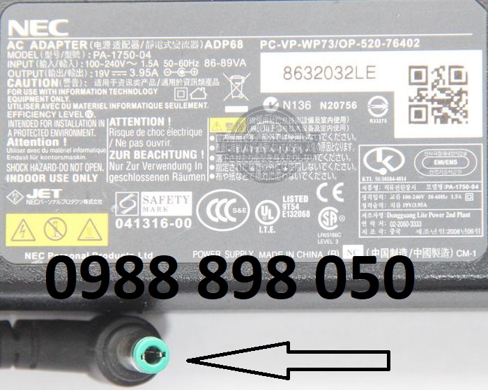 Sạc laptop máy tính NEC 19V 3.95A