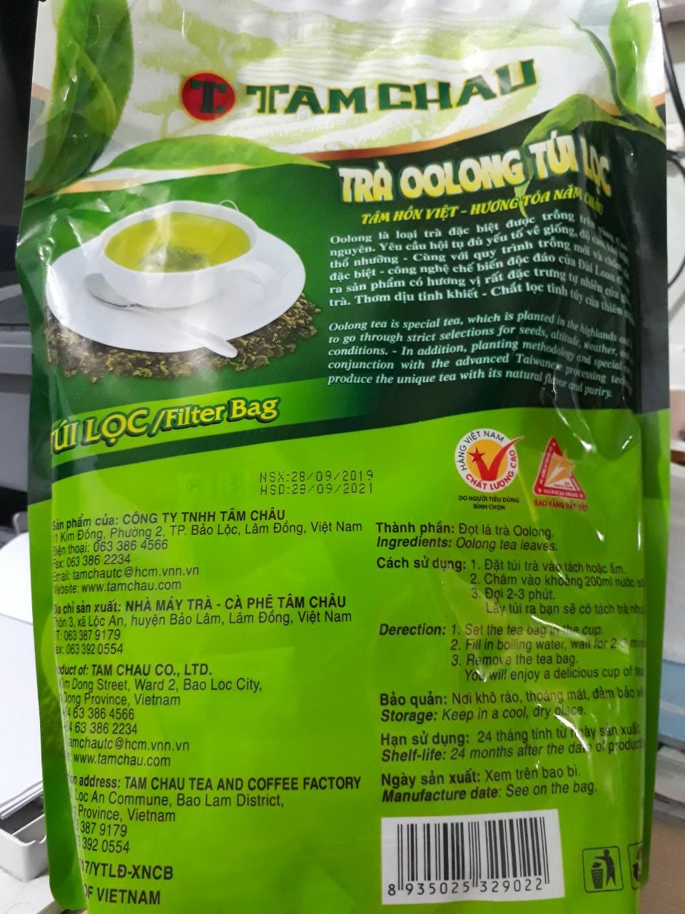 [HCM]TRÀ Ô LONG (OOLONG) TÚI LỌC TÂM CHÂU 250G