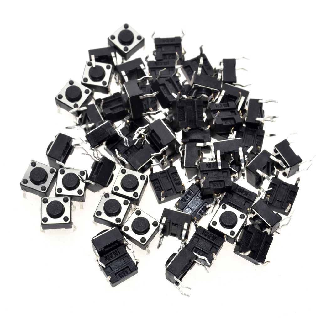 Bộ 20 Công Tắc Nhấn Nhả 4 Chân Mini - Công tắc Reset/Passing/Arduino/DIY/DIP (6x6x4.3/5/6/7/10/12mm)