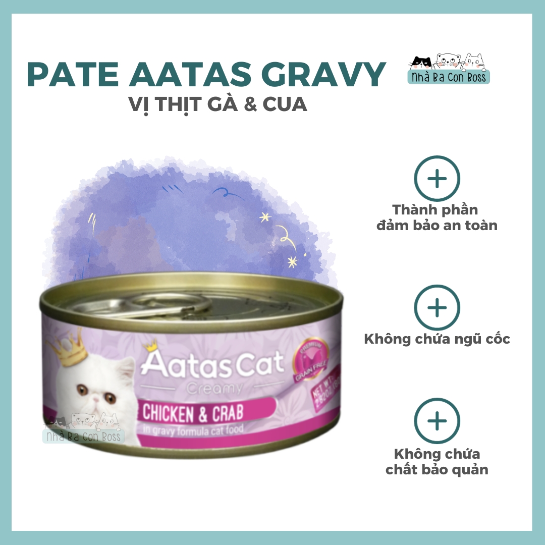 [Lon 80g] Pate Cho Mèo Aatas