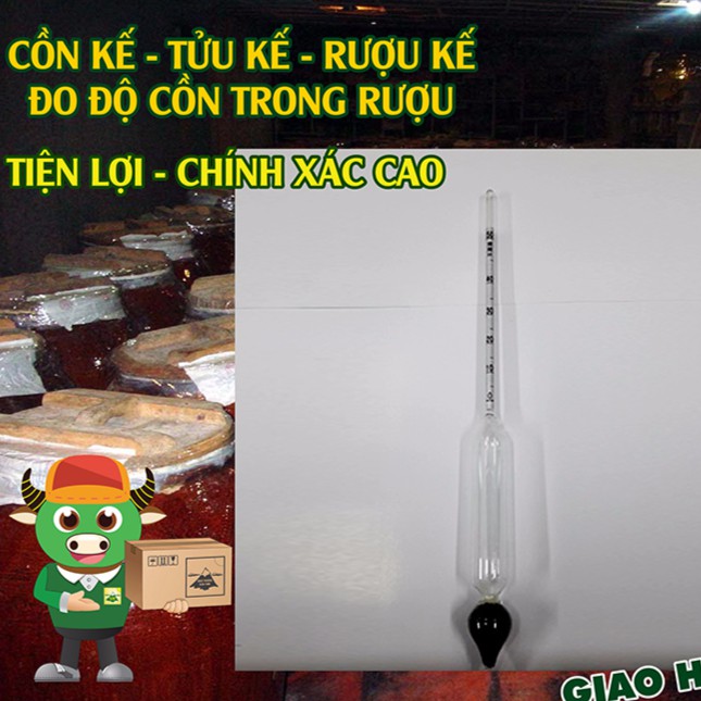 Cồn Kế Đo Độ Cồn - Cồn Kế Đo Độ R ư ợ u [0 - 50 độ, 0-100 Độ]