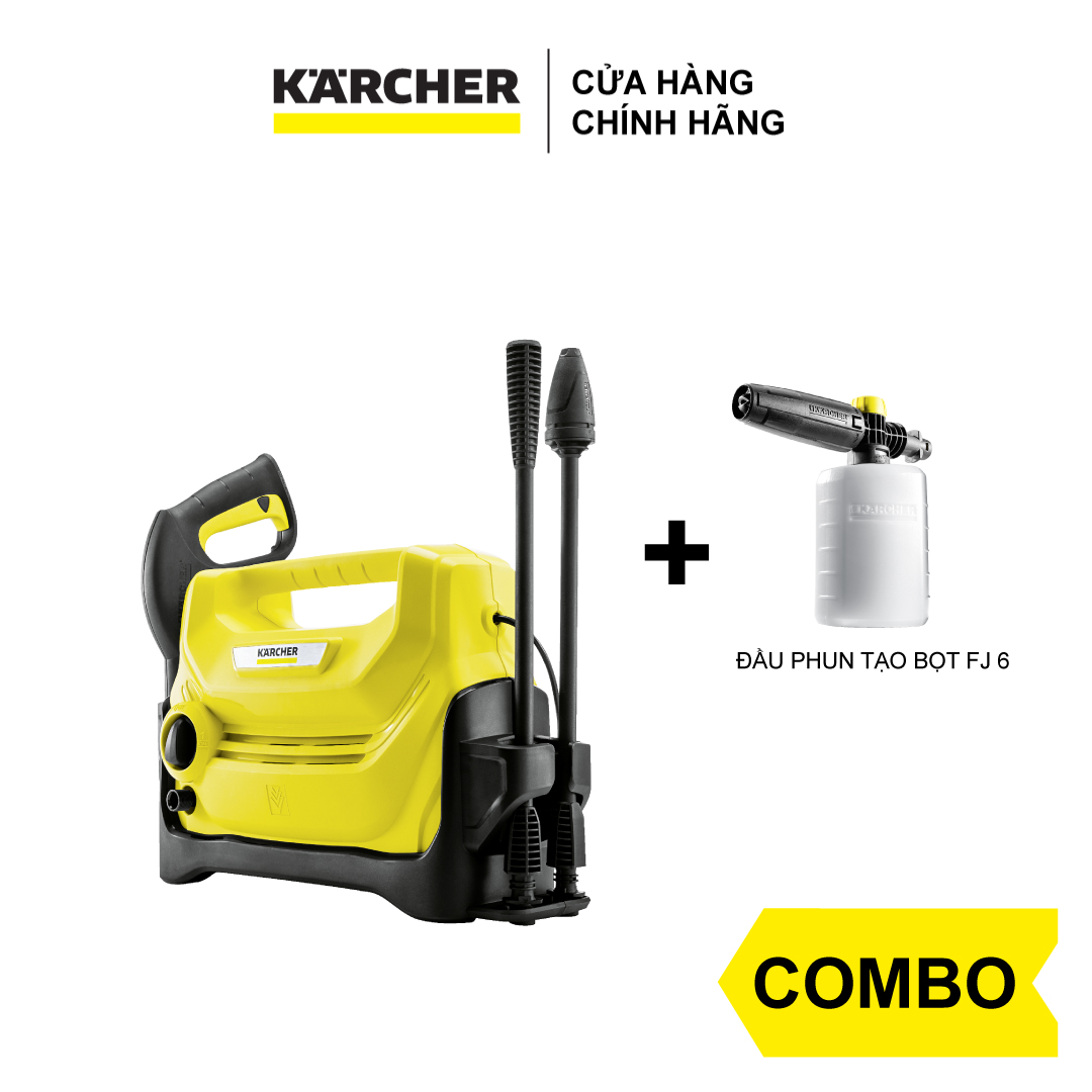 Karcher K2 horizontal type car washing machine combo with FJ 6 soap dispenser