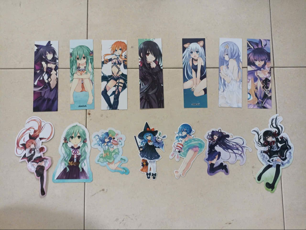 Phụ kiện Postcard, Bookmark, Sổ Note, Card mẫu Date A Live